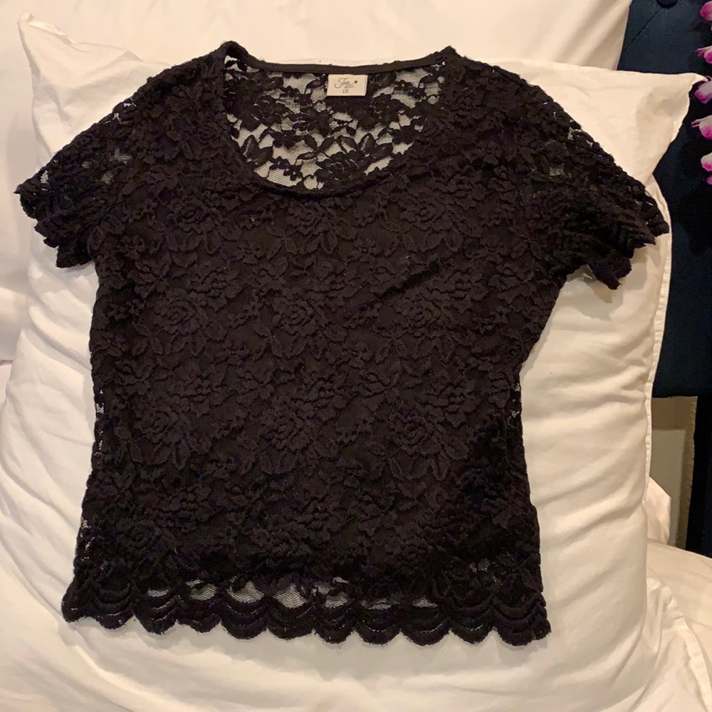 Black lace top